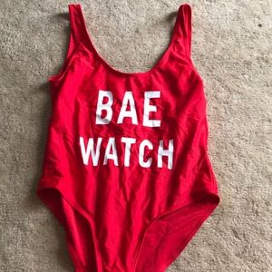 Bae Watch Red One Piece